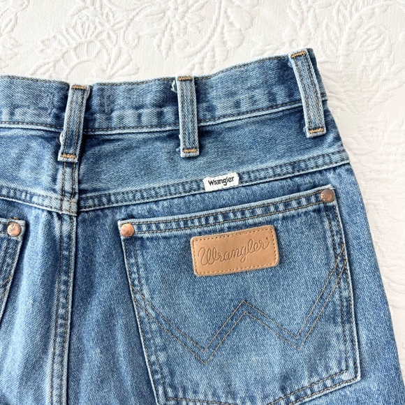 Wrangler Wild West 603 High Rise Straight Jean Retro Mid Damaged - Picture 10 of 15